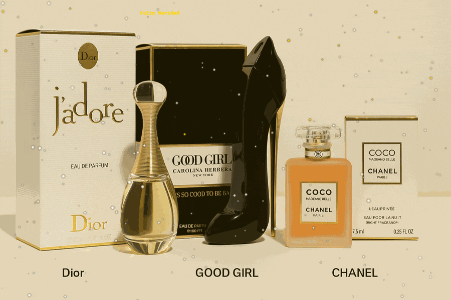 COMPRE 1, GANHE 3! - Conjunto exclusivo de perfumes Premium: J'adore,Coco Chanel Eau de Parfum, Good girl Carolina Herrera